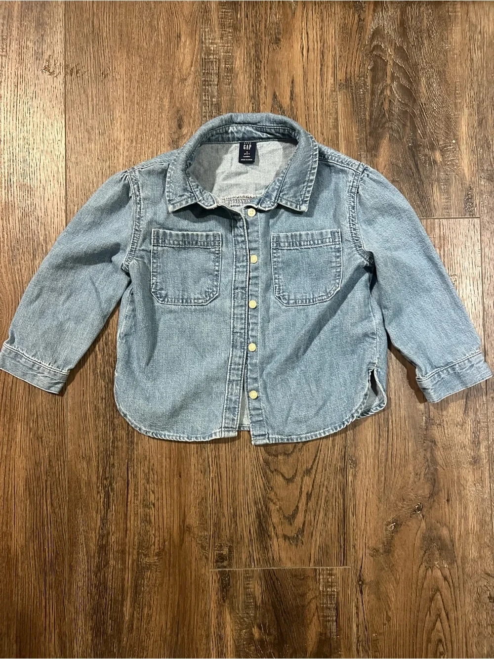 GAP Kids Light Blue Denim Button-Up Shirt